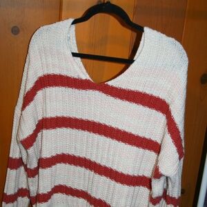 Rue + cardigan off the shoulders sweater